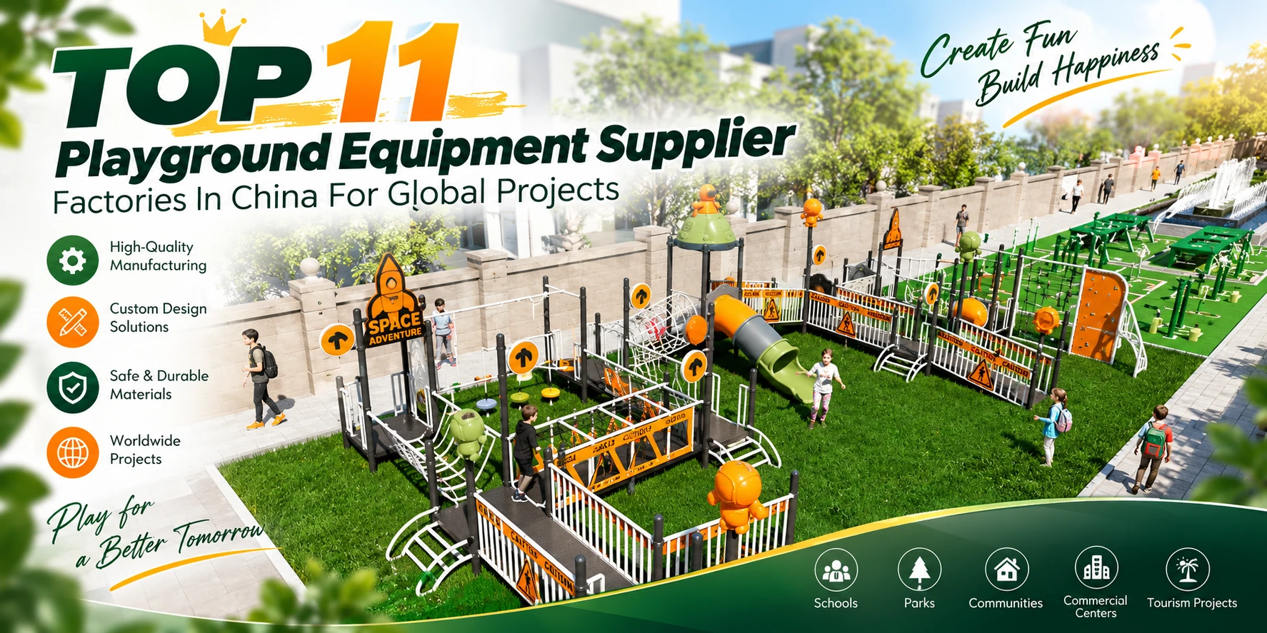 Top 11 Playground Equipment Supplier Factories In China For Global Projects
